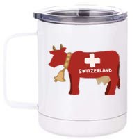 Switzerland Swiss Cow 12 oz Stainless Steel Tumbler Cup