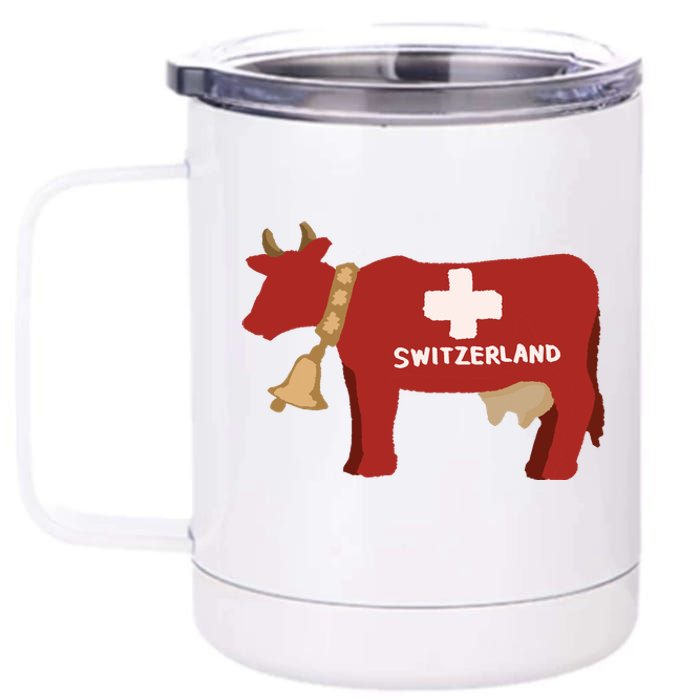 Switzerland Swiss Cow 12 oz Stainless Steel Tumbler Cup