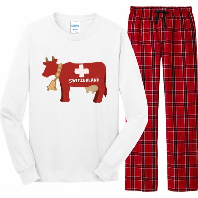 Switzerland Swiss Cow Long Sleeve Pajama Set