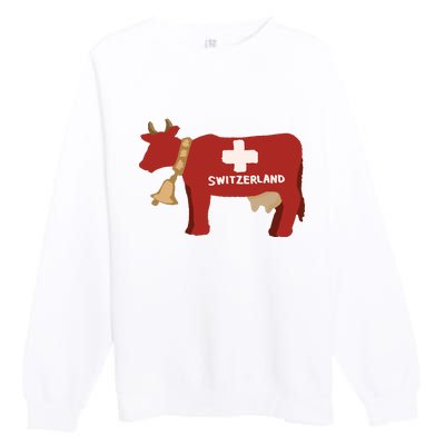 Switzerland Swiss Cow Premium Crewneck Sweatshirt