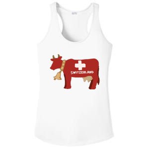 Switzerland Swiss Cow Ladies PosiCharge Competitor Racerback Tank