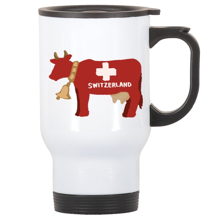 Switzerland Swiss Cow Stainless Steel Travel Mug