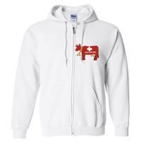 Switzerland Swiss Cow Full Zip Hoodie