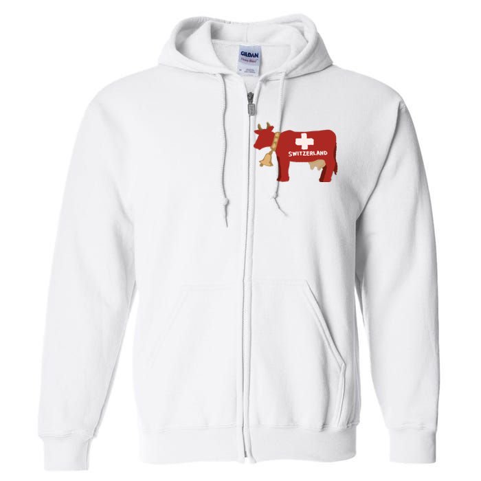 Switzerland Swiss Cow Full Zip Hoodie