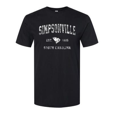 Simpsonville South Carolina Sc Vintage Athletic Sports Softstyle® CVC T-Shirt