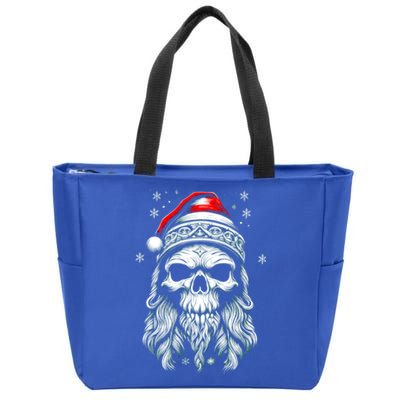 Skull/Skeleton Santa Claus Goth Horror Rock Metal Christmas Great Gift Zip Tote Bag