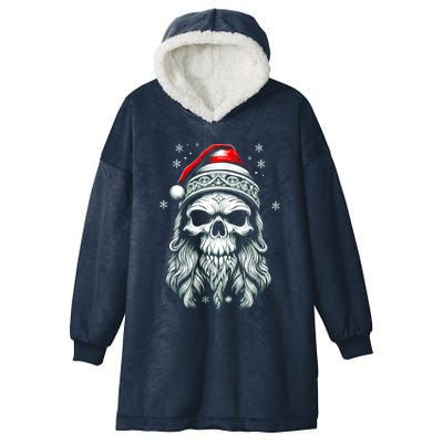 Skull/Skeleton Santa Claus Goth Horror Rock Metal Christmas Great Gift Hooded Wearable Blanket