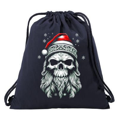 Skull/Skeleton Santa Claus Goth Horror Rock Metal Christmas Great Gift Drawstring Bag