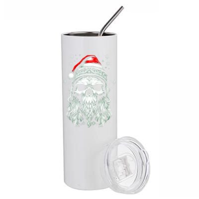 Skull/Skeleton Santa Claus Goth Horror Rock Metal Christmas Great Gift Stainless Steel Tumbler