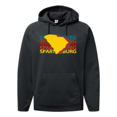 Spartanburg South Carolina Vintage Repeat Performance Fleece Hoodie