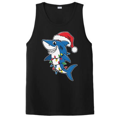 Santa Shark Christmas Lights Sharkmas Tree Xmas 2024 PosiCharge Competitor Tank