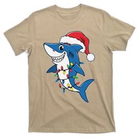 Santa Shark Christmas Lights Sharkmas Tree Xmas 2024 T-Shirt