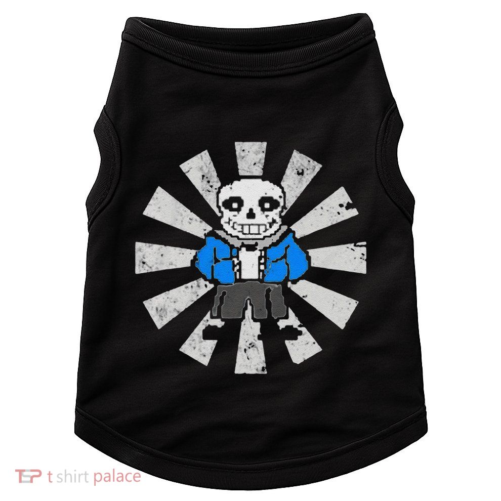 Sans Skeleton Cool Pixel Art Gift Doggie Tank
