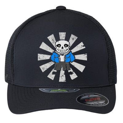 Sans Skeleton Cool Pixel Art Gift Flexfit Unipanel Trucker Cap