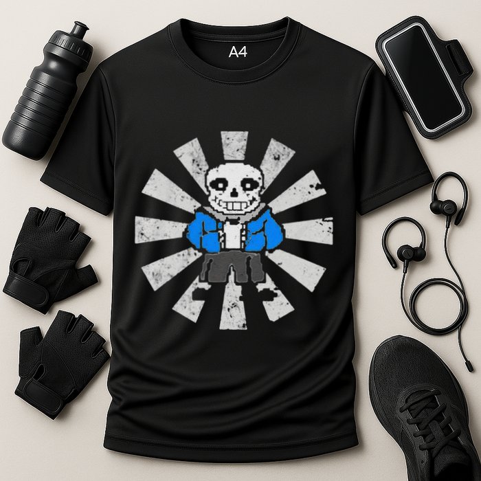 Sans Skeleton Cool Pixel Art Gift Cooling Performance Crew T-Shirt