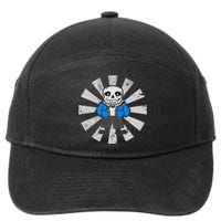 Sans Skeleton Cool Pixel Art Gift 7-Panel Snapback Hat