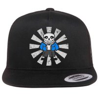 Sans Skeleton Cool Pixel Art Gift Flat Bill Trucker Hat