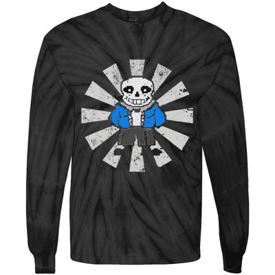 Sans Skeleton Cool Pixel Art Gift Tie-Dye Long Sleeve Shirt