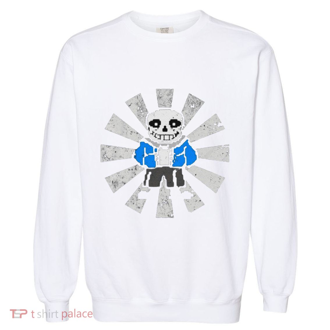 Sans Skeleton Cool Pixel Art Gift Garment-Dyed Sweatshirt