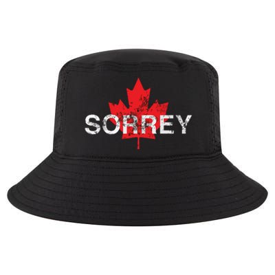 Sorrey Sorry Canadian Funny Apology Red Maple Leaf Cool Comfort Performance Bucket Hat