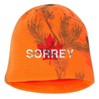 Sorrey Sorry Canadian Funny Apology Red Maple Leaf Kati - Camo Knit Beanie