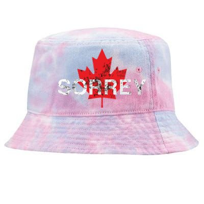 Sorrey Sorry Canadian Funny Apology Red Maple Leaf Tie-Dyed Bucket Hat