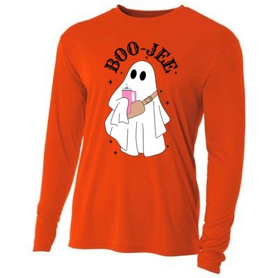 Spooky Season Cute Ghost Halloween Costume Boujee Boojee Meaningful Gift Cooling Performance Long Sleeve Crew