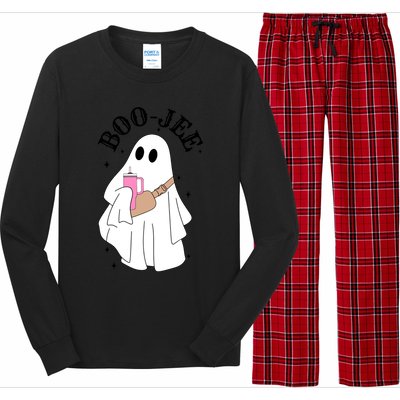 Spooky Season Cute Ghost Halloween Costume Boujee Boojee Meaningful Gift Long Sleeve Pajama Set