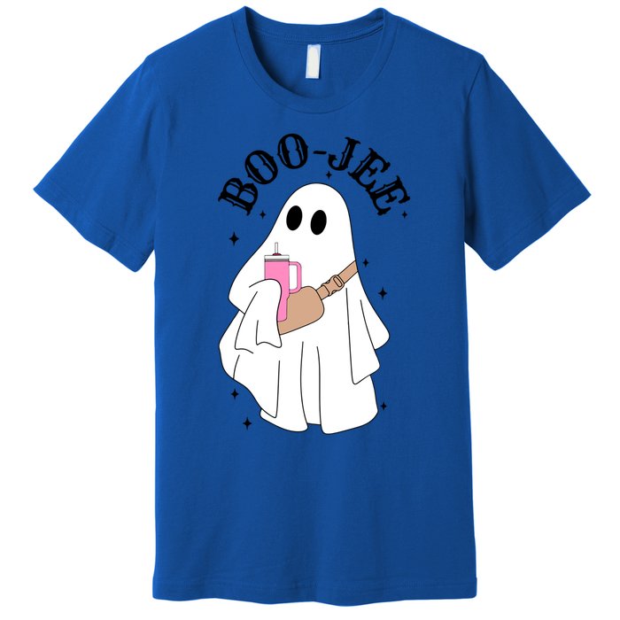 Spooky Season Cute Ghost Halloween Costume Boujee Boojee Meaningful Gift Premium T-Shirt