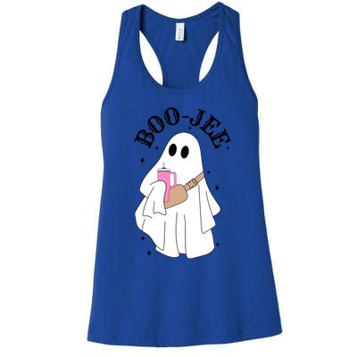 Spooky Season Cute Ghost Halloween Costume Boujee Boojee Meaningful Gift Women's Racerback Tank