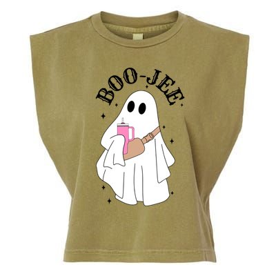 Spooky Season Cute Ghost Halloween Costume Boujee Boojee Meaningful Gift Garment-Dyed Women's Muscle Tee