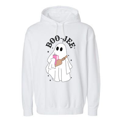 Spooky Season Cute Ghost Halloween Costume Boujee Boojee Meaningful Gift Garment-Dyed Fleece Hoodie