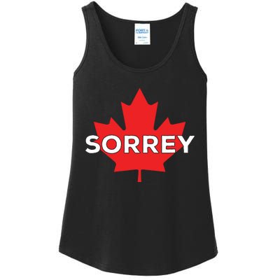 Sorry Sorrey Canada Canadian Maple Leaf Ladies Essential Tank