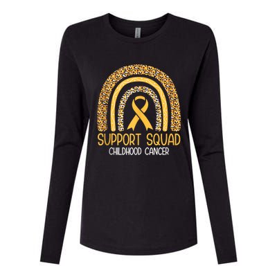 Support Squad Childhood Cancer Womens Cotton Relaxed Long Sleeve T-Shirt