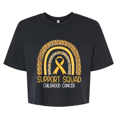 Support Squad Childhood Cancer Bella+Canvas Jersey Crop Tee