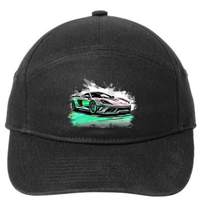 Supercar Sports Car Exotic Concept Art Hypercar Graphic Meaningful Gift 7-Panel Snapback Hat