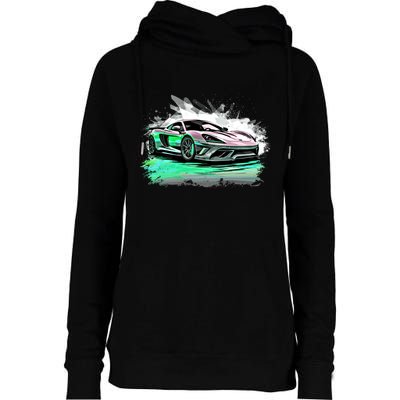 Supercar Sports Car Exotic Concept Art Hypercar Graphic Meaningful Gift Womens Funnel Neck Pullover Hood