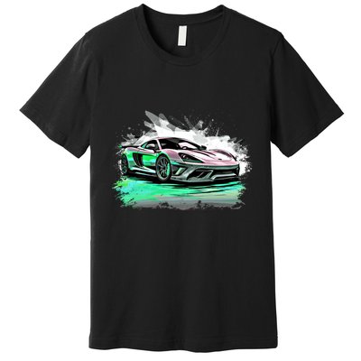 Supercar Sports Car Exotic Concept Art Hypercar Graphic Meaningful Gift Premium T-Shirt