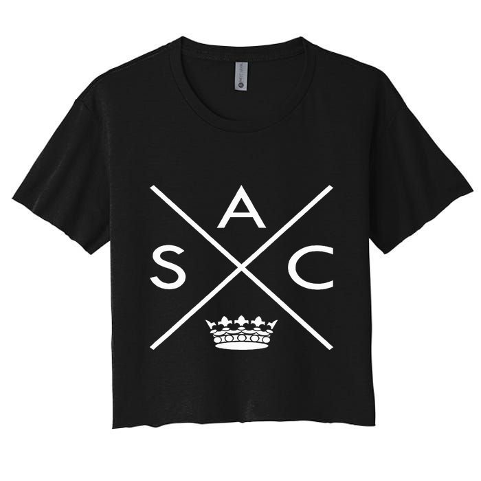 Sacramento Sactown California Nor Cal Capital Women's Crop Top Tee