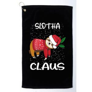 Sloth Santa Claus Merry Slothmas Santa Sloth Slotha Claus Cool Gift Platinum Collection Golf Towel