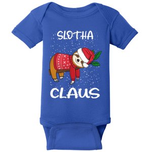 Sloth Santa Claus Merry Slothmas Santa Sloth Slotha Claus Cool Gift Baby Bodysuit