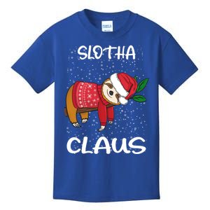 Sloth Santa Claus Merry Slothmas Santa Sloth Slotha Claus Cool Gift Kids T-Shirt