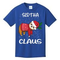 Sloth Santa Claus Merry Slothmas Santa Sloth Slotha Claus Cool Gift Kids T-Shirt