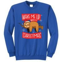 Santa Sloth Christmas In July Wake Me Up When Its Christmas Meaningful Gift Sweatshirt