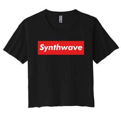 Synthwave | Synthwave Chillwave Retro 80s Aesthetic Design Women's Crop Top Tee