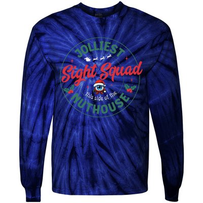 Sight Squad Christmas Optometrist Eye Doctor Staff Optician Tie-Dye Long Sleeve Shirt