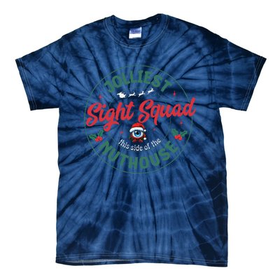 Sight Squad Christmas Optometrist Eye Doctor Staff Optician Tie-Dye T-Shirt