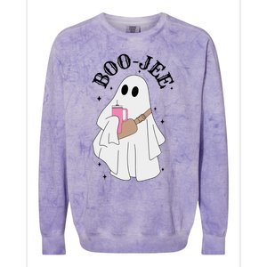 Spooky Season Cute Ghost Halloween Costume Boujee BooJee Gift Colorblast Crewneck Sweatshirt