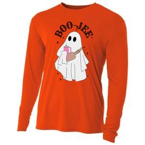 Spooky Season Cute Ghost Halloween Costume Boujee BooJee Gift Cooling Performance Long Sleeve Crew