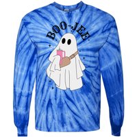 Spooky Season Cute Ghost Halloween Costume Boujee BooJee Gift Tie-Dye Long Sleeve Shirt